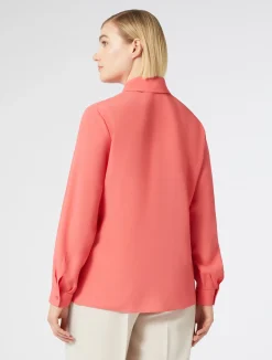 Fashion Marina Rinaldi Silk blend crêpe de Chine shirt CORAL