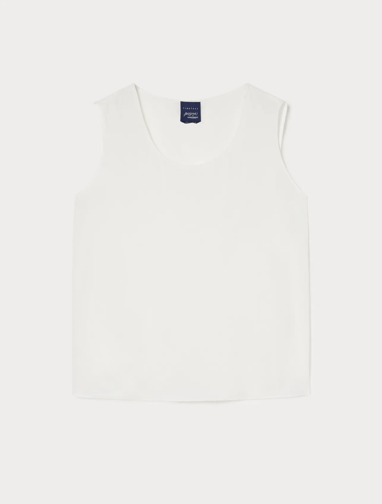 New Marina Rinaldi Silk blend crêpe de Chine top WHITE