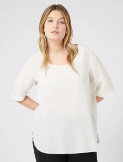 New Marina Rinaldi Silk blouse WHITE