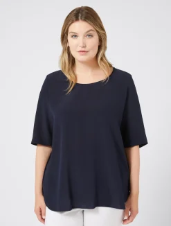 Discount Marina Rinaldi Silk blouse CORNFLOWERBLUE