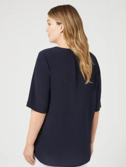 Discount Marina Rinaldi Silk blouse CORNFLOWERBLUE