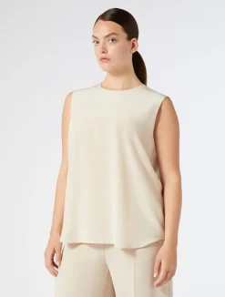 New Marina Rinaldi Silk crepe de chine blouse BEIGE