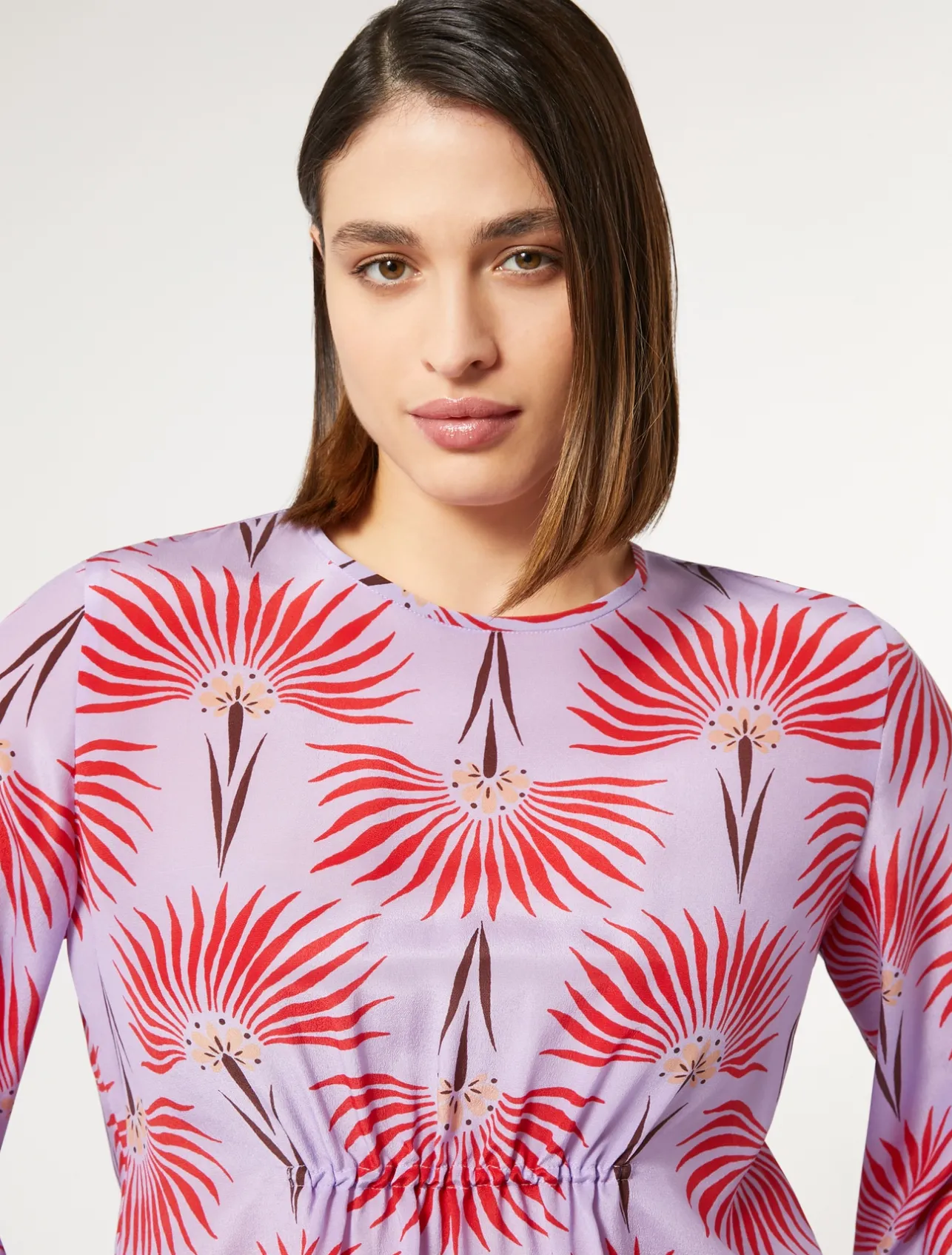New Marina Rinaldi Silk crepe de chine blouse LILAC