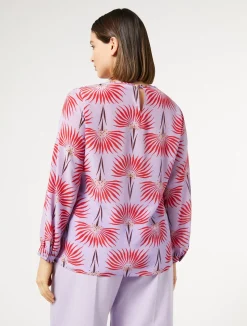 New Marina Rinaldi Silk crepe de chine blouse LILAC
