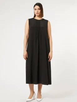 Best Marina Rinaldi Silk crepe de chine dress BLACK