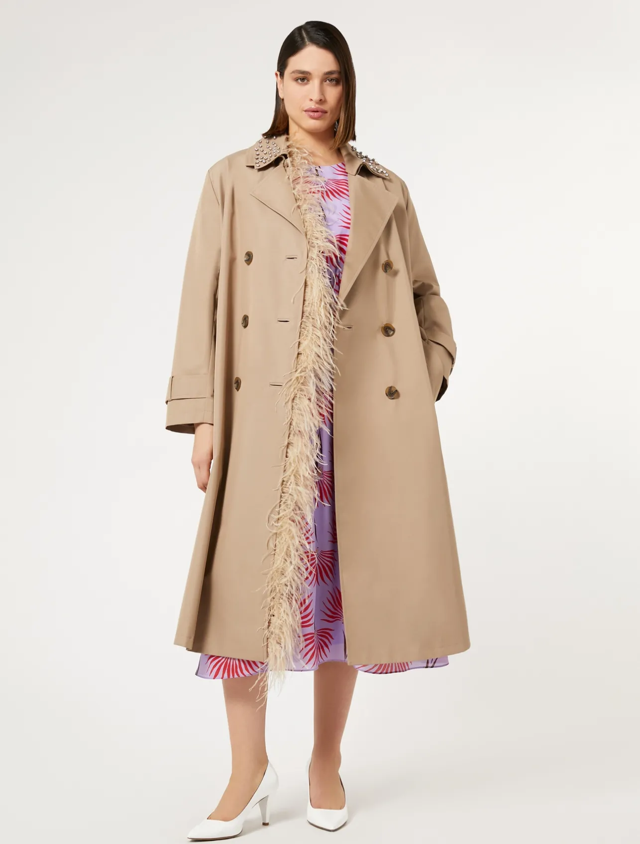 Hot Marina Rinaldi Silk crepe de chine dress LILAC