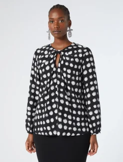 New Marina Rinaldi Silk crepe de chine shirt BLACK