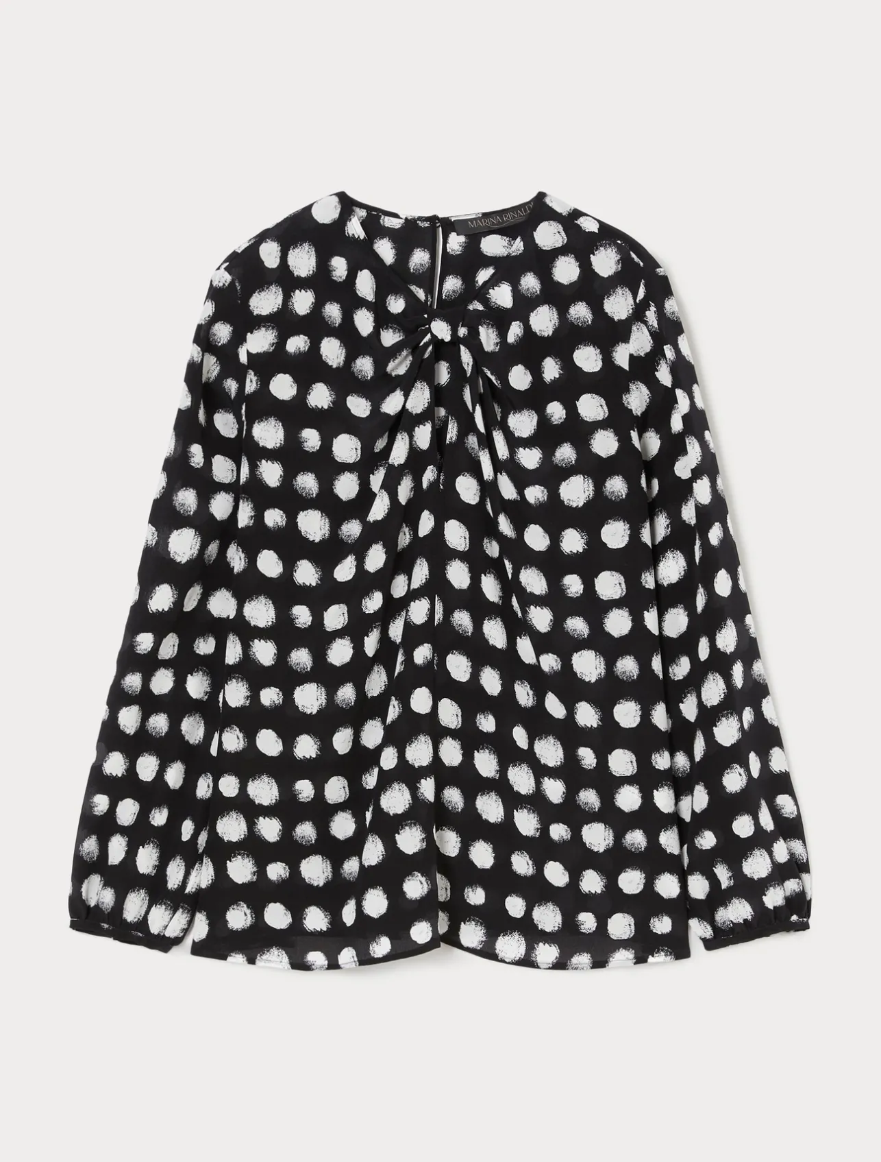 New Marina Rinaldi Silk crepe de chine shirt BLACK