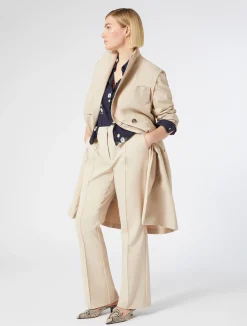 Outlet Marina Rinaldi Silk crepe de chine shirt MIDNIGHTBLUE