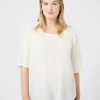 New Marina Rinaldi Silk crêpe de Chine blouse WHITE
