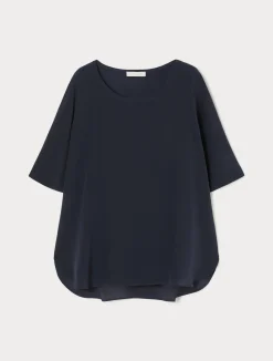 Fashion Marina Rinaldi Silk crêpe de Chine blouse CORNFLOWERBLUE
