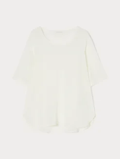 New Marina Rinaldi Silk crêpe de Chine blouse WHITE
