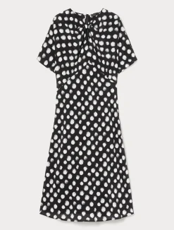 Fashion Marina Rinaldi Silk crêpe de Chine dress BLACK