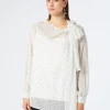 Fashion Marina Rinaldi Silk georgette blouse WHITE