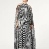 Sale Marina Rinaldi Silk georgette dress BLACK