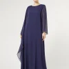 Outlet Marina Rinaldi Silk georgette dress ULTRAMARINE