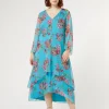 Hot Marina Rinaldi Silk georgette dress TURQUOISE