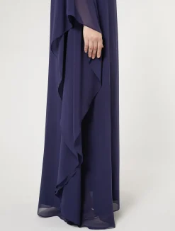 Outlet Marina Rinaldi Silk georgette dress ULTRAMARINE