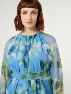 Hot Marina Rinaldi Silk georgette dress LIGHTBLUE