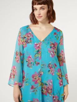 Hot Marina Rinaldi Silk georgette dress TURQUOISE