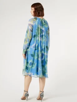 Hot Marina Rinaldi Silk georgette dress LIGHTBLUE