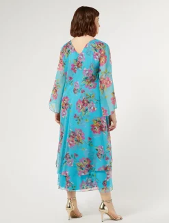 Hot Marina Rinaldi Silk georgette dress TURQUOISE