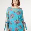 Hot Marina Rinaldi Silk georgette tunic TURQUOISE