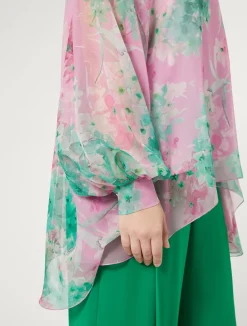Clearance Marina Rinaldi Silk georgette tunic PINK