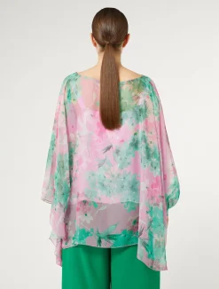 Clearance Marina Rinaldi Silk georgette tunic PINK