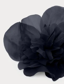 New Marina Rinaldi Silk organza brooch NAVY