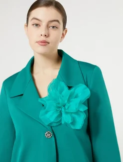 Discount Marina Rinaldi Silk organza brooch GREEN