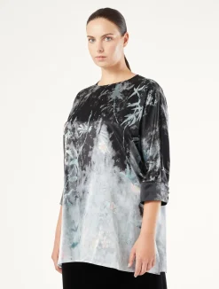 Discount Marina Rinaldi Silk satin blouse DARKGREY