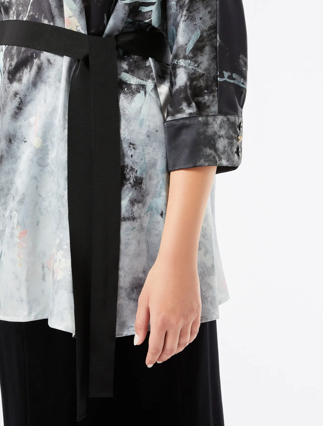 Discount Marina Rinaldi Silk satin blouse DARKGREY