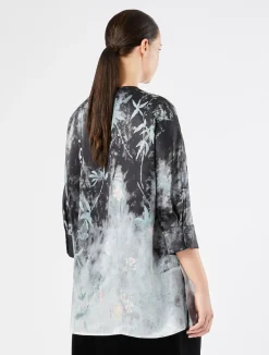 Discount Marina Rinaldi Silk satin blouse DARKGREY