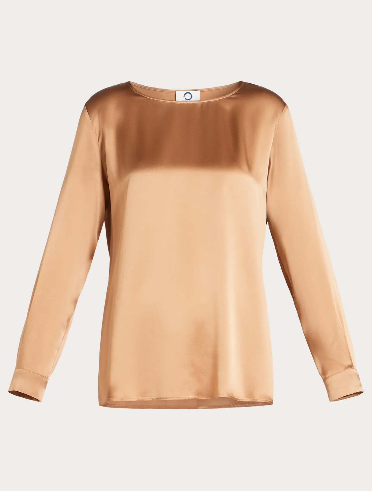 Fashion Marina Rinaldi Silk satin blouse CAMEL