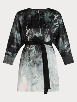 Discount Marina Rinaldi Silk satin blouse DARKGREY