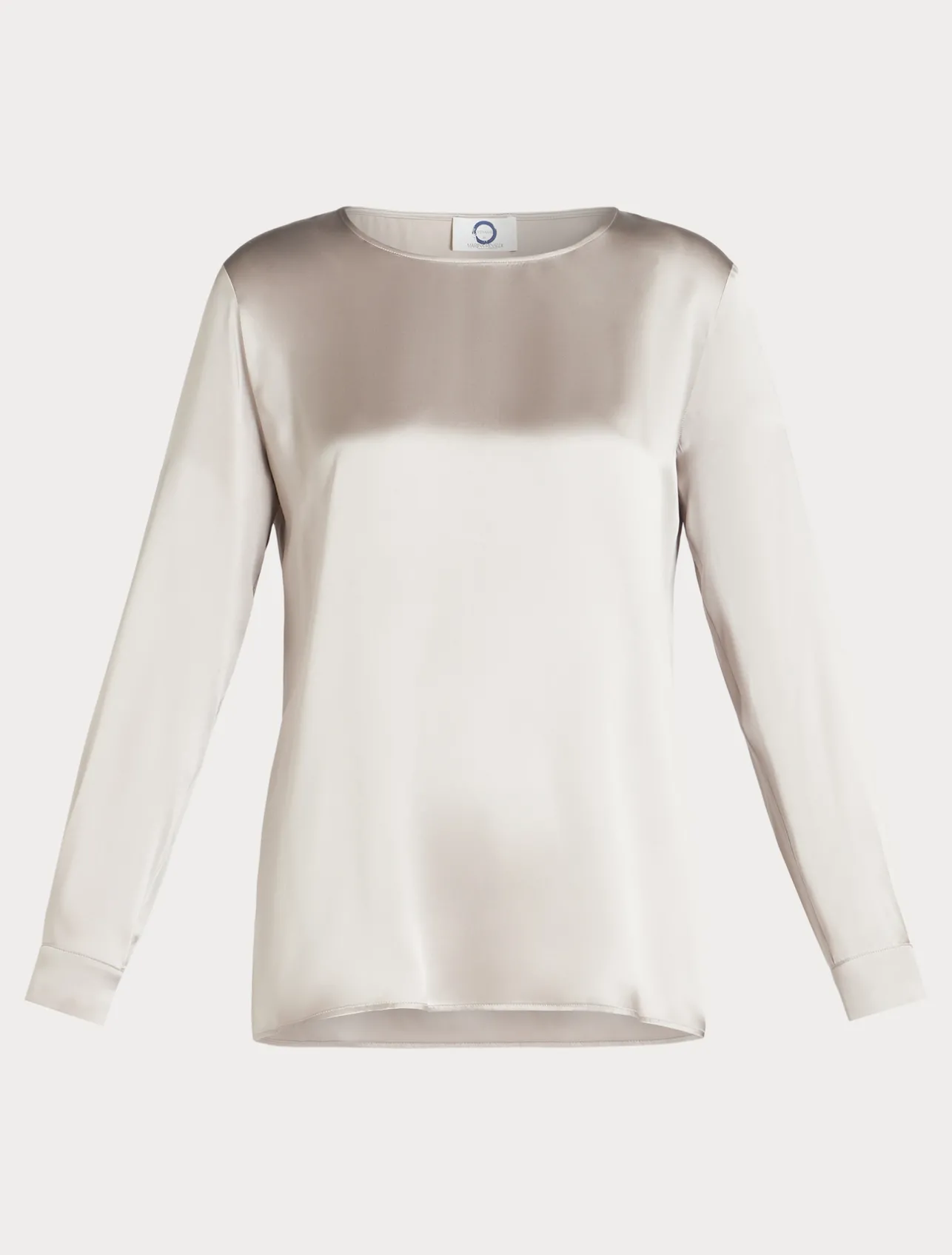 Best Marina Rinaldi Silk satin blouse LIGHTGREY