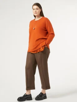Fashion Marina Rinaldi Silk satin blouse REDORANGE