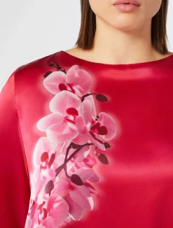Clearance Marina Rinaldi Silk satin dress FUCHSIA