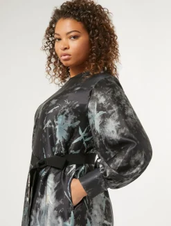 Clearance Marina Rinaldi Silk satin dress DARKGREY