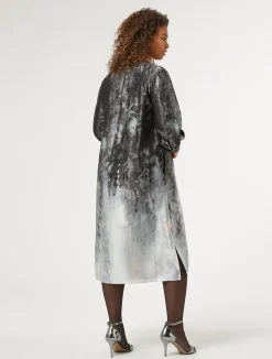 Clearance Marina Rinaldi Silk satin dress DARKGREY