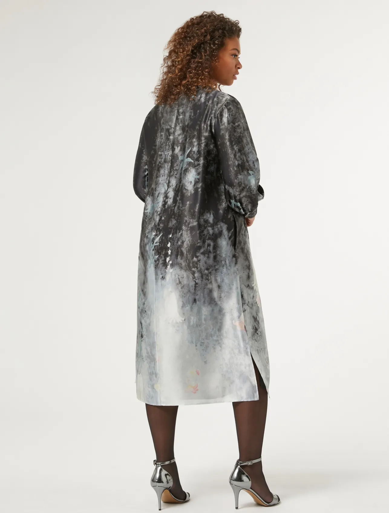 Clearance Marina Rinaldi Silk satin dress DARKGREY
