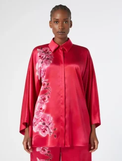 New Marina Rinaldi Silk satin shirt FUCHSIA