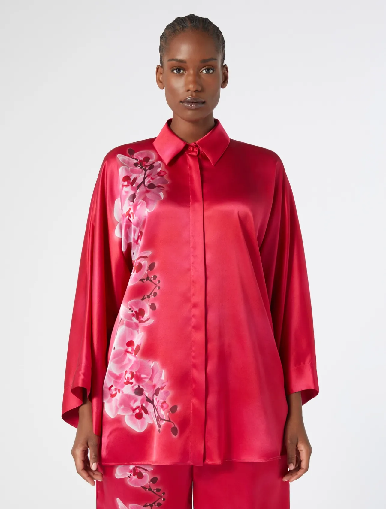 New Marina Rinaldi Silk satin shirt FUCHSIA