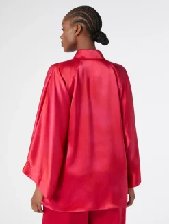 New Marina Rinaldi Silk satin shirt FUCHSIA