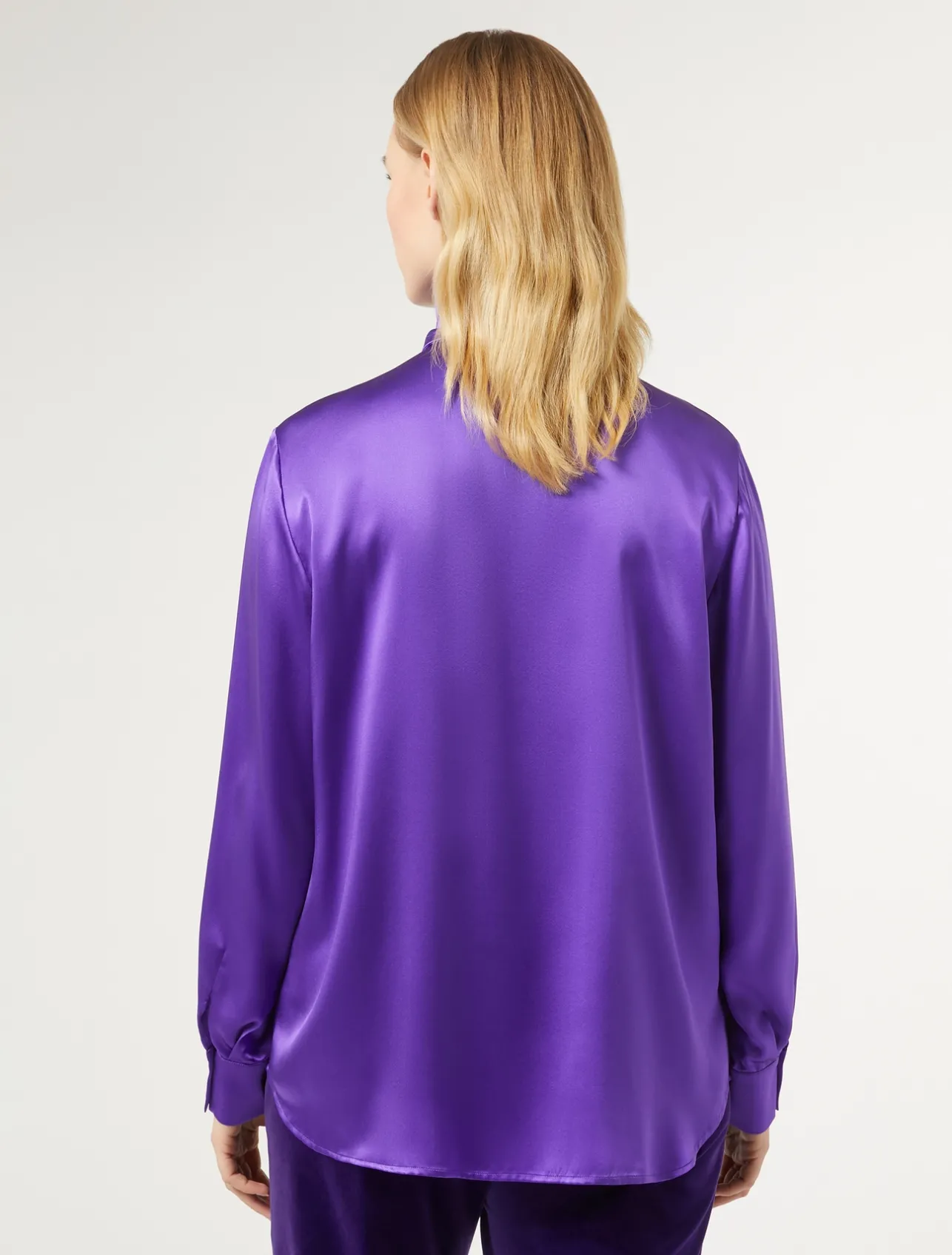 Online Marina Rinaldi Silk satin shirt PURPLE