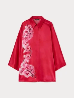 New Marina Rinaldi Silk satin shirt FUCHSIA