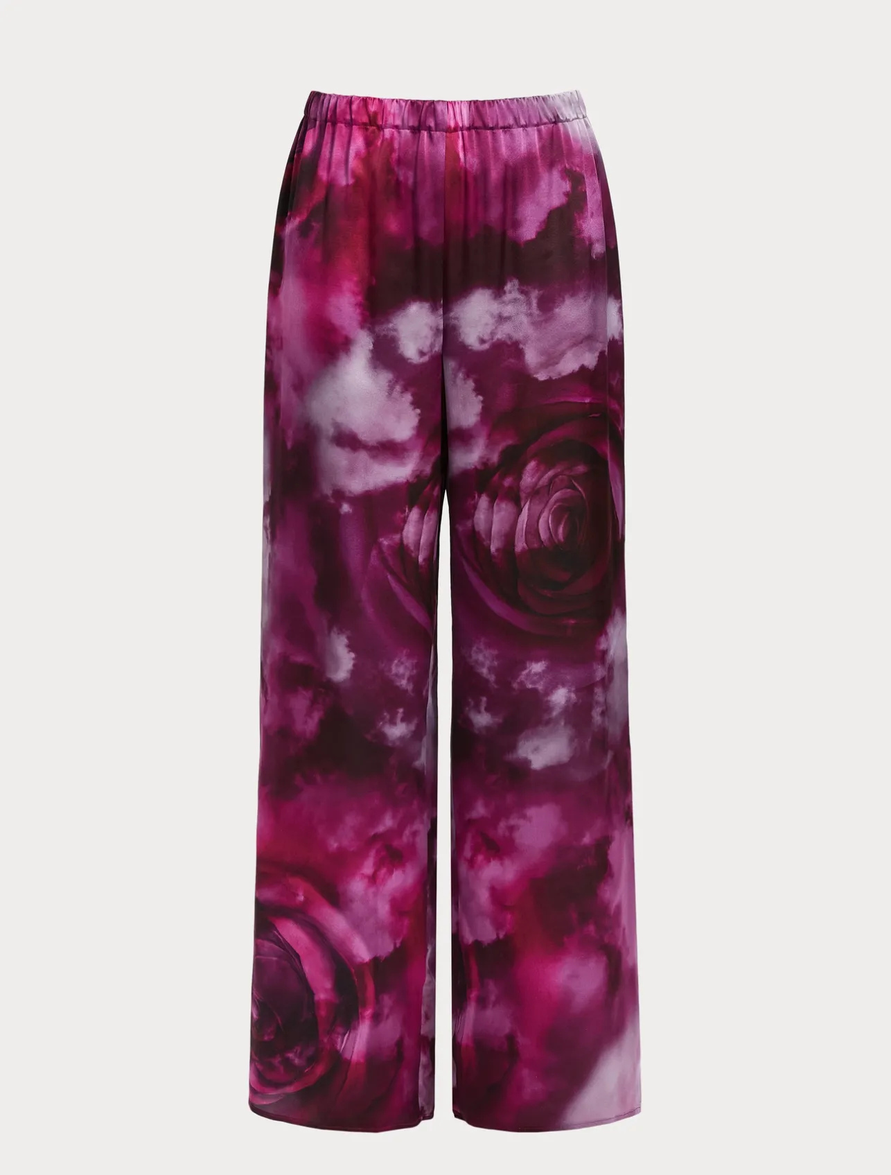 Outlet Marina Rinaldi Silk satin trousers BORDEAUX
