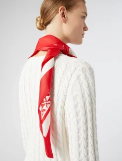 Sale Marina Rinaldi Silk scarf RED