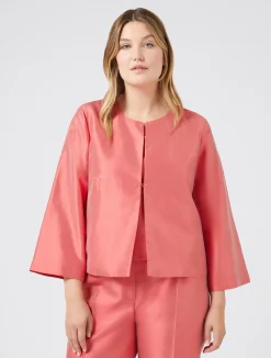 Best Marina Rinaldi Silk shantung tunic RED